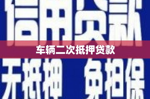 普湾新区车辆二次抵押贷款
