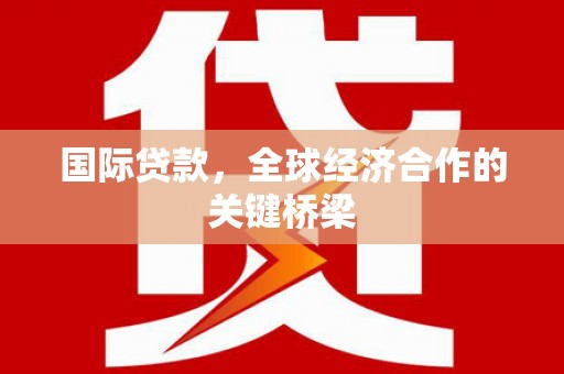 普湾新区国际贷款，全球经济合作的关键桥梁