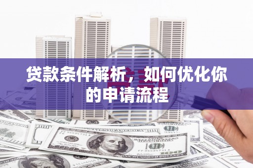 普湾新区贷款条件解析，如何优化你的申请流程