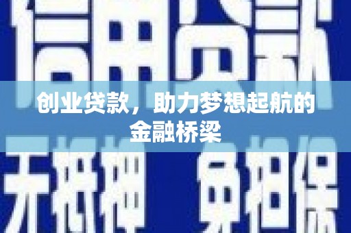普湾新区创业贷款，助力梦想起航的金融桥梁