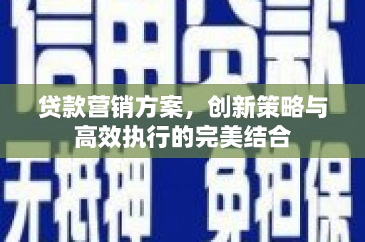 普湾新区贷款营销方案，创新策略与高效执行的完美结合