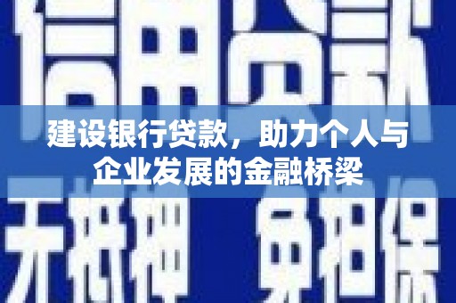 普湾新区建设银行贷款，助力个人与企业发展的金融桥梁