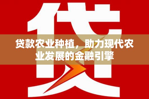 普湾新区贷款农业种植，助力现代农业发展的金融引擎