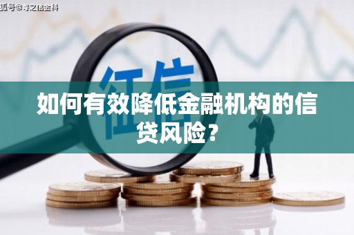 普湾新区如何有效降低金融机构的信贷风险？