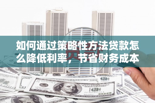 普湾新区如何通过策略性方法贷款怎么降低利率，节省财务成本