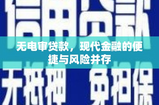 普湾新区无电审贷款，现代金融的便捷与风险并存