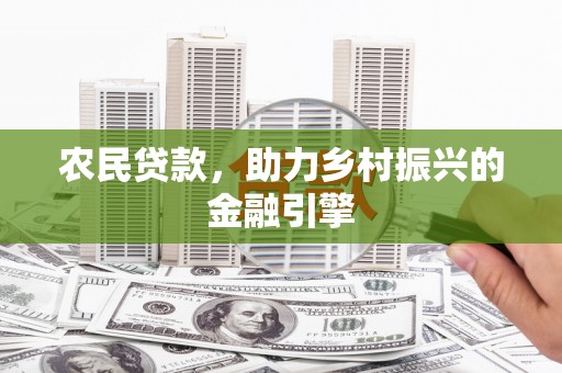 普湾新区农民贷款，助力乡村振兴的金融引擎