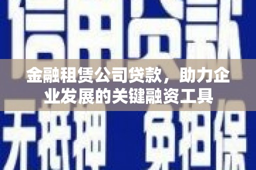 普湾新区金融租赁公司贷款，助力企业发展的关键融资工具