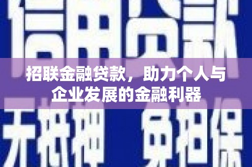 普湾新区招联金融贷款，助力个人与企业发展的金融利器
