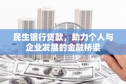 普湾新区民生银行贷款，助力个人与企业发展的金融桥梁