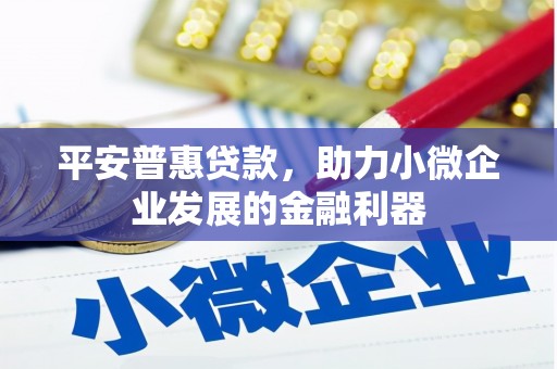 普湾新区平安普惠贷款，助力小微企业发展的金融利器
