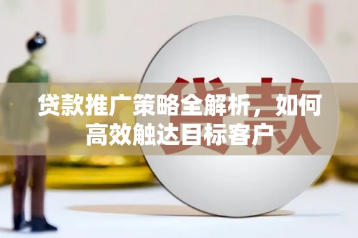 普湾新区贷款推广策略全解析，如何高效触达目标客户