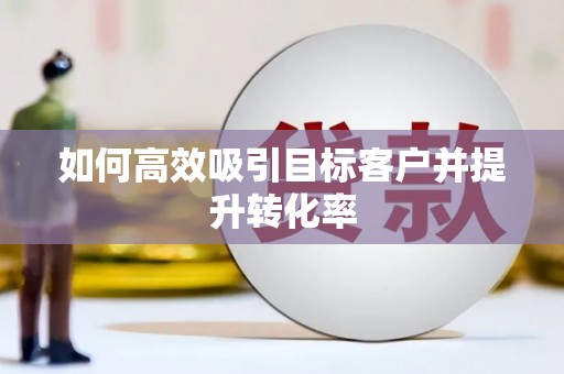 普湾新区如何高效吸引目标客户并提升转化率