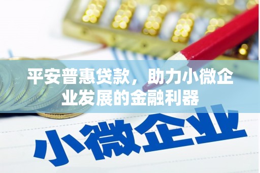 普湾新区平安普惠贷款，助力小微企业发展的金融利器