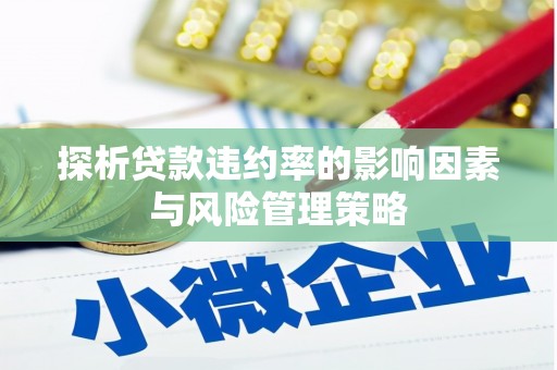普湾新区探析贷款违约率的影响因素与风险管理策略