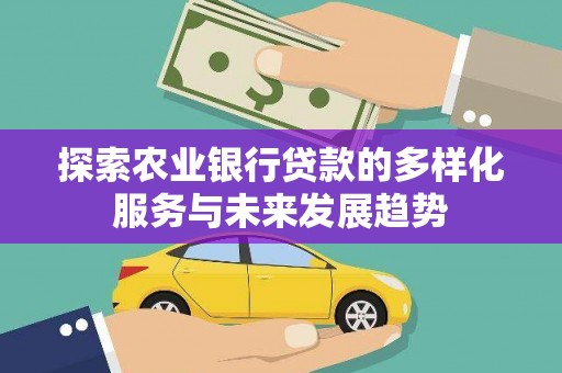 普湾新区探索农业银行贷款的多样化服务与未来发展趋势