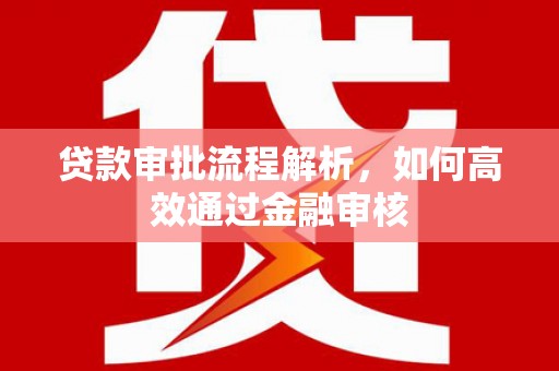 普湾新区贷款审批流程解析，如何高效通过金融审核