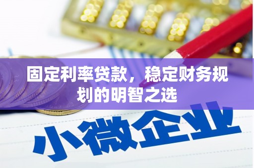 普湾新区固定利率贷款，稳定财务规划的明智之选