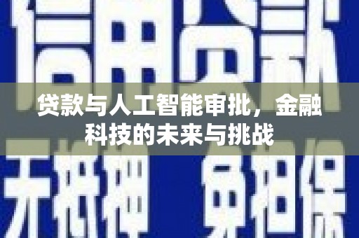普湾新区贷款与人工智能审批，金融科技的未来与挑战
