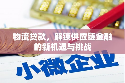 普湾新区物流贷款，解锁供应链金融的新机遇与挑战