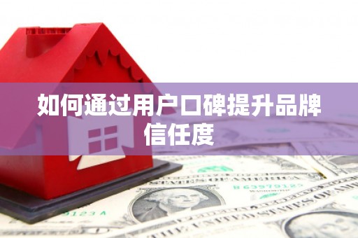 普湾新区如何通过用户口碑提升品牌信任度