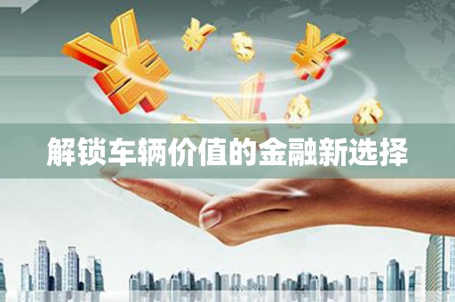 普湾新区解锁车辆价值的金融新选择