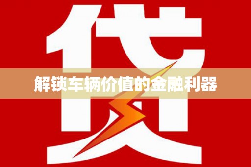 普湾新区解锁车辆价值的金融利器