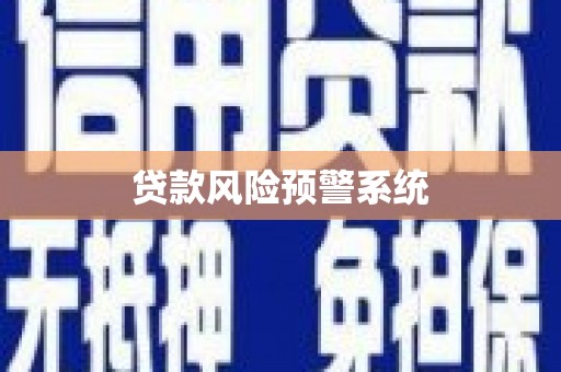 普湾新区贷款风险预警系统